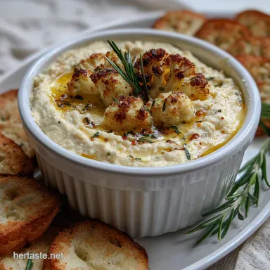 Roasted Onion and Cauliflower Dip: Velvety Low-Prep Recipe Card