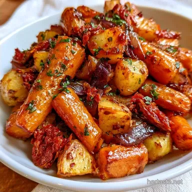Roasted Sun-Dried Tomato Veggies: 45 Min