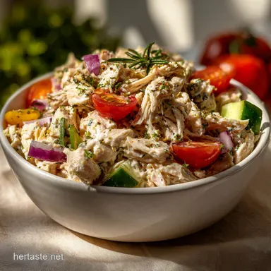 Rosemary Chicken Salad With Rotisserie Chicken Hea: 10-Minute Prep Recipe Card