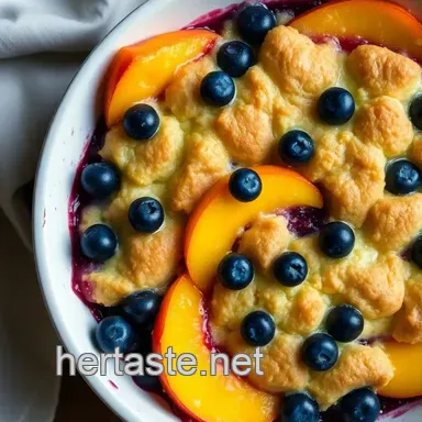 Rustic Peach Blueberry Cobbler: Easy, Juicy, & Perfect for Summer Recipe Card