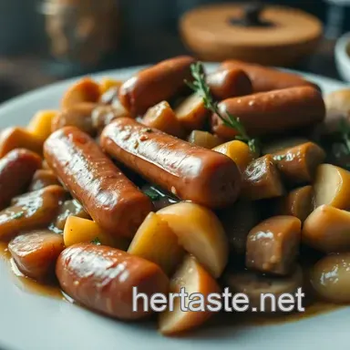Cosy Dinner Ideas: Sausage & Apple Traybake with Cider Gravy