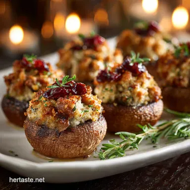 Thanksgiving Appetizers: The Best Make-Ahead Sausage Stuffed Mushrooms Recipe Card