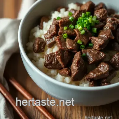 Comforting Beef on Rice Recipes: My Savory Beef and Rice Bowl Recipe Card