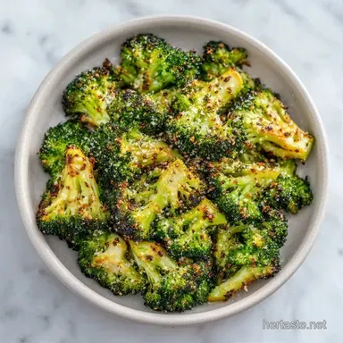 Seasoned Roasted Broccoli Florets for 4 Recipe Card