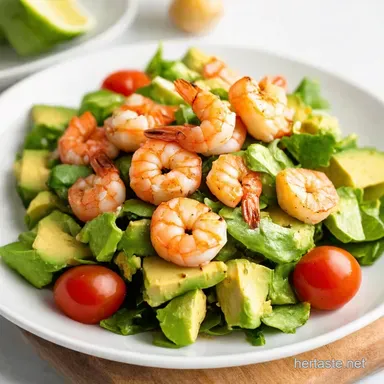 Shrimp Avocado Salad with Tomatoes My GoTo Summer Lunch Recipe Card