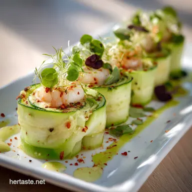 Avocado Cucumber Roll with Shrimp and Wasabi Aioli: Easy Summer Wraps Recipe Card