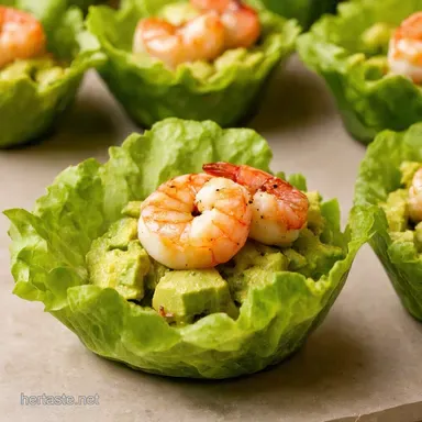 Zesty Shrimp Avocado Lettuce Cups My California Dream Recipe Card