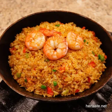Shrimp Fried Rice Easy Takeaway at Home Recipe Card