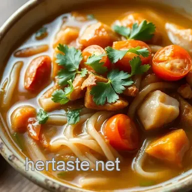 How to Make Amazing Simmered Canh Bun with Fresh Herbs Delight