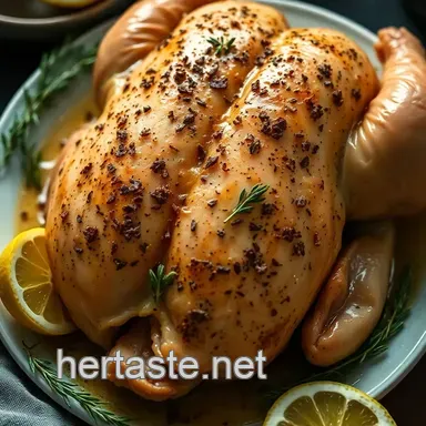 Simple Lemon Herb Roast Chicken presentation