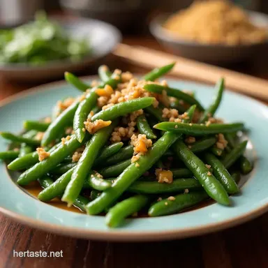 Umami Asian Green Beans Recipe Quick Easy Side Recipe Card