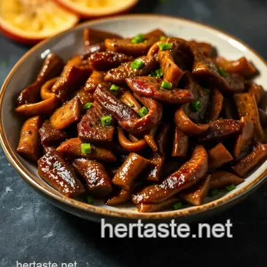 Sizzling Beef Pepper Steak presentation