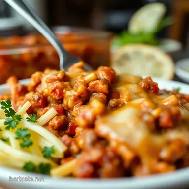 Sloppy Joe Casserole: Easiest Comfort Food Bake! Recipe Card