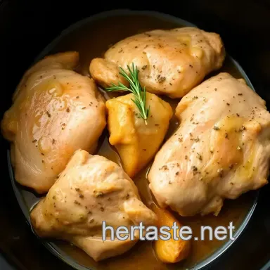 My Go-To Slow Cooker Chicken Thighs with Garlic & Herb Goodness Recipe Card