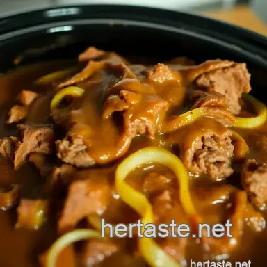 Slow Cooker French Dip Sandwiches presentation