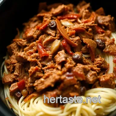 Slow Cooker Sweet & Smoky Pulled Pork Sandwiches presentation