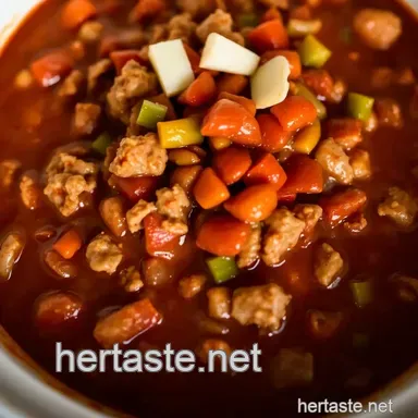 Slow Cooker Turkey Chili presentation