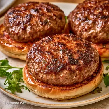 Sour Cream Burgers for 4 Servings Recipe Card