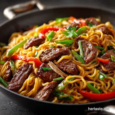 Speedy Beef Lo Mein Wok This Way My Quick Recipe Recipe Card