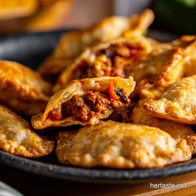 Spicy Chorizo Empanadas Mexican Appetizer Recipes Made Easy Recipe Card