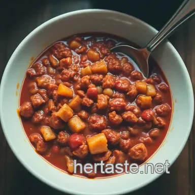 Spicy Comfort: Classic Beef Chili presentation