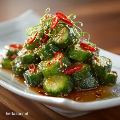 Spicy Korean Cucumber Salad: Quick, Ultra-Crisp Oi Muchim Banchan Recipe Card