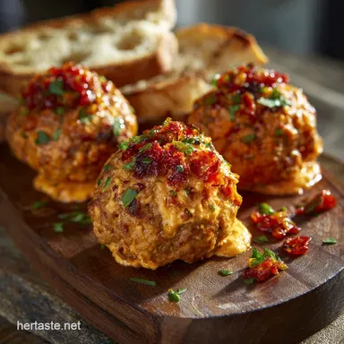Spicy Pimiento Cheese Sausage Ball Appetizer: The Ultimate Tailgating Recipe Recipe Card