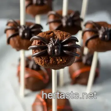 Wickedly Delicious Halloween Treats: Spooky Spider Infused Brownie Pops Recipe Card