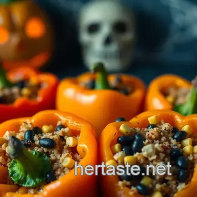 Colorful Halloween Dinner Ideas: Spooky Stuffed Peppers Recipe