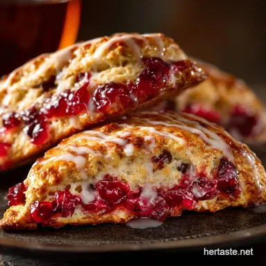 Starbucks Copycat Cranberry Orange Scones Flaky Buttery Glazed Recipe Card