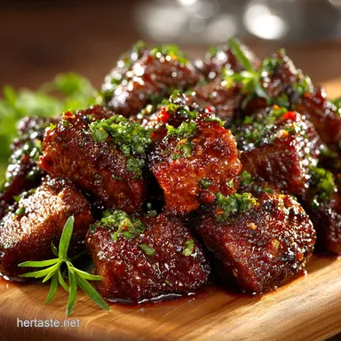 Sticky Garlicky HoneyGlazed Beef Cubes Your New Fave Recipe Card