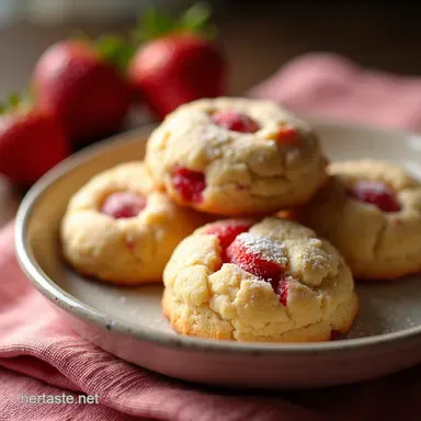 Strawberry Jasmine Cookies A Dreamy TeaTime Treat Recipe Card