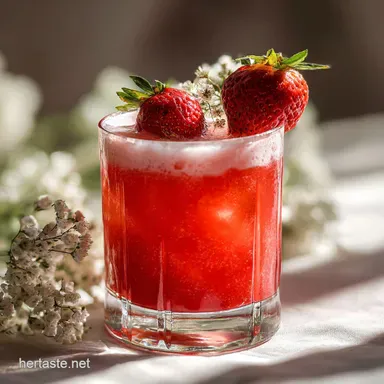 Strawberry Valentine's Day Cocktail: Romantic Strawberry Cocktails for Valentine's Recipe Card