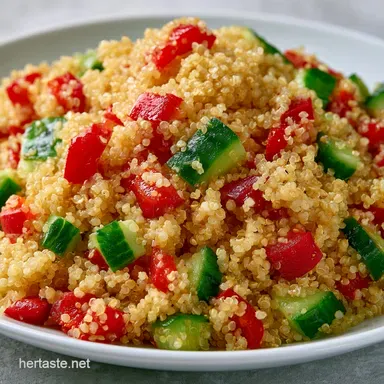 Summer Vegetable Quinoa in 40 Minutes Recipe Card