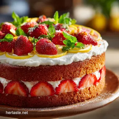 Summery Strawberry Lemonade Cake: The Ultimate Zesty Layer Cake Recipe Card