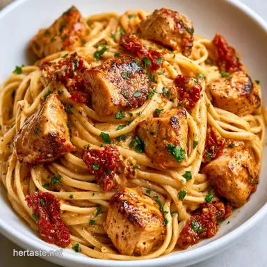 SunDried Tomato Chicken Pasta: Silky