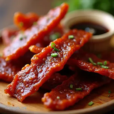 Sticky Korean Beef Jerky Recipe Thats Insanely Good Gochujang BBQ Candy Recipe Card