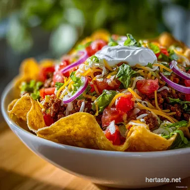 Taco Bell Taco Salad Crispy Baked Shell Recipe Card