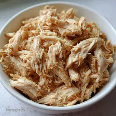 Shredded Chicken: Perfectly Tender Batch Cook Technique Recipe Card