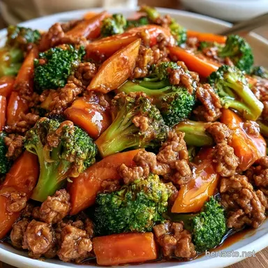 Teriyaki Ground Beef Skillet for 4