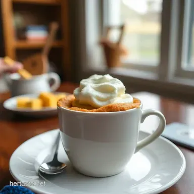 Quick Easy Mug Cake The Fluffiest 90Second Instant Vanilla Dessert Recipe Card
