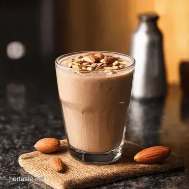 Nutty Professor Almond Smoothie Brain Food That Tastes Amazing Recipe Card