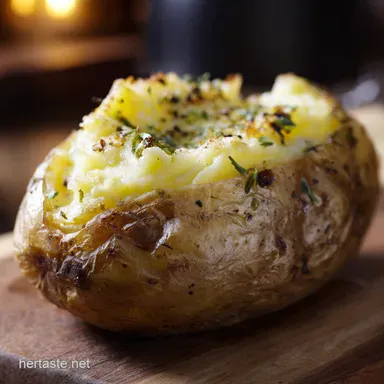 Perfectly BakedPotato in Oven My PubStyle Secret Recipe Card