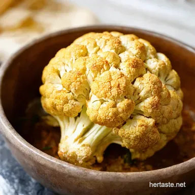 My Showstopping Whole Roasted Cauliflower with Butter Sage Recipe Card