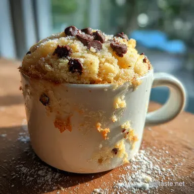 Easy mug cake recipe Your 90Second Vanilla Chip Fix Foolproof Recipe Card