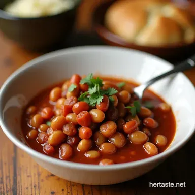 Cozy Easy Hearty Vegetarian ThreeBean Chili Recipe Recipe Card