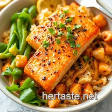 Sunshine Salmon Bowl: Quick & Healthy Dinner! Recipe Card