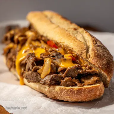 Homemade Philly Cheesesteak Your South Street Taste at Home Recipe Card