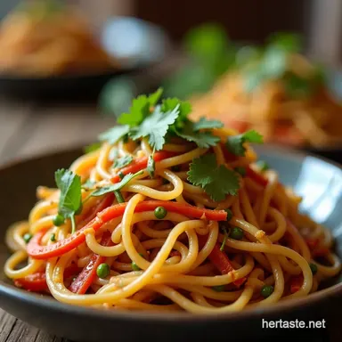 Vegan Street Style Hakka Noodles The BEST Veggie Recipe Recipe Card