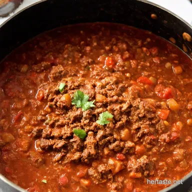Weeknight Chili Recipe Stovetop Ground Beef Ready in an Hour Recipe Card
